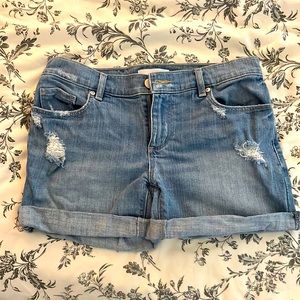 LOFT Light Wash, Distressed Jean Shorts